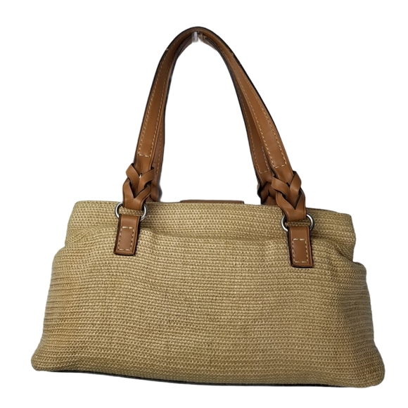 Fossil VINTAGE Woven Straw Satchel Bag - Picture 2 of 10